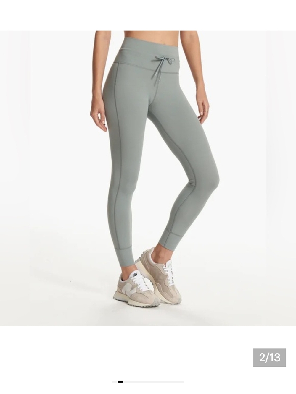 Vuori High-Waist Sage Drawcord Leggings Daily Wear Size Medium
